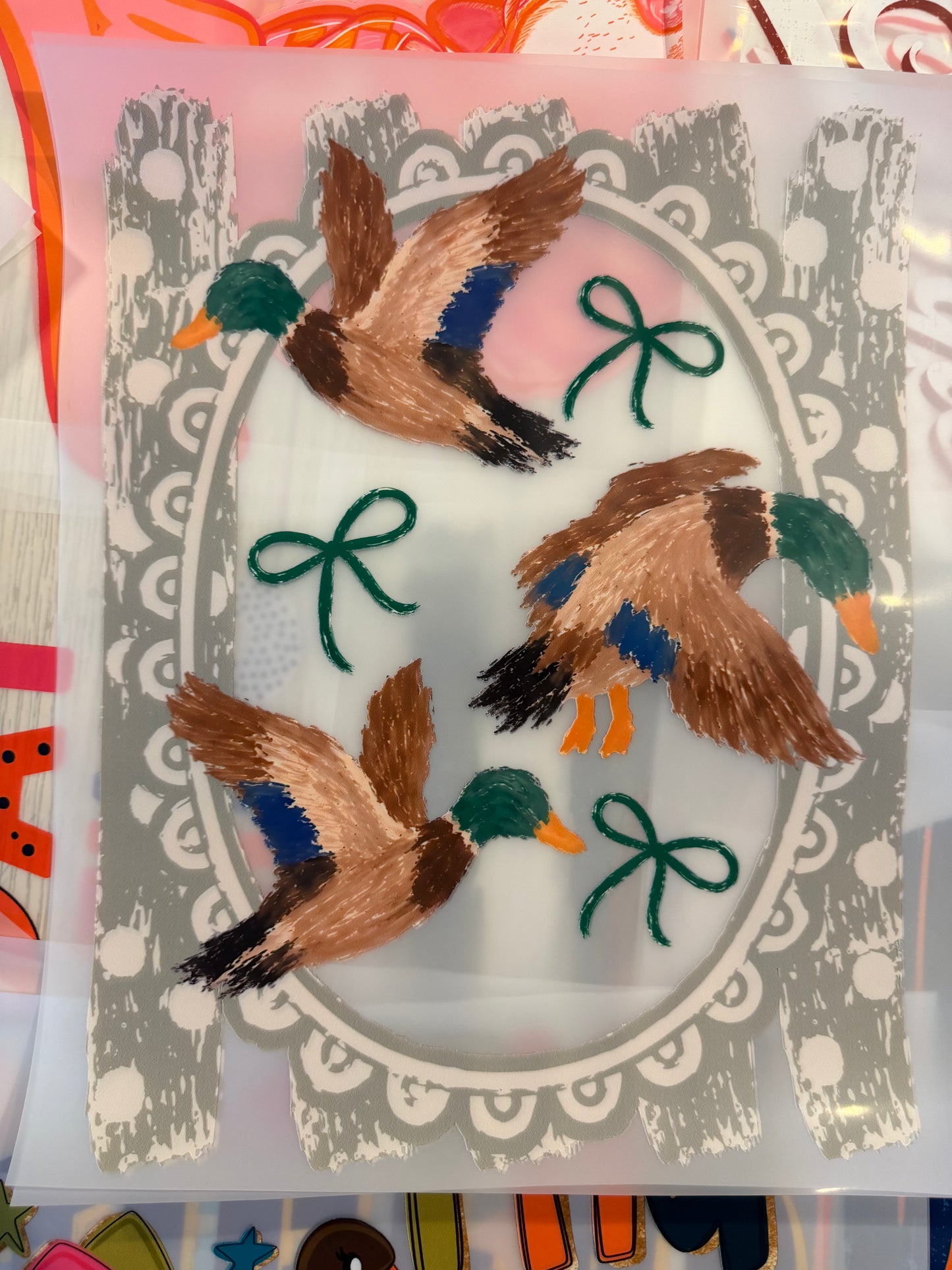 DTF Transfer- Flying Duck Bows