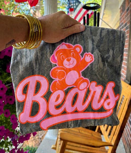 Bears Mascot Bottomland Camo (Pink & Orange)