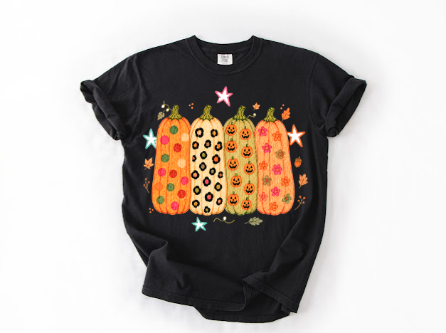 Colorful Tall Pumpkins