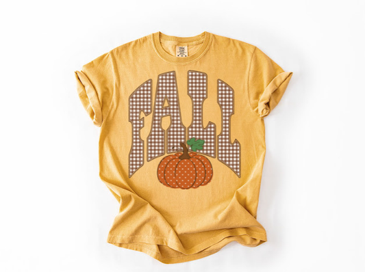 Gingham Fall Pumpkin