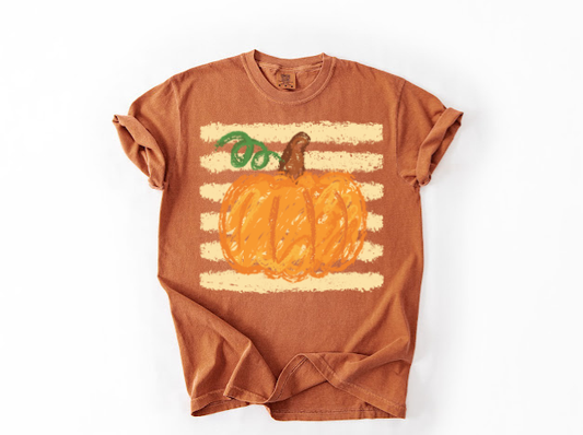 Striped Fall Pumpkin
