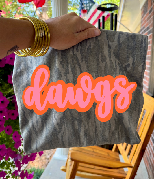 Dawgs Bottomland Tee (Pink & Orange)