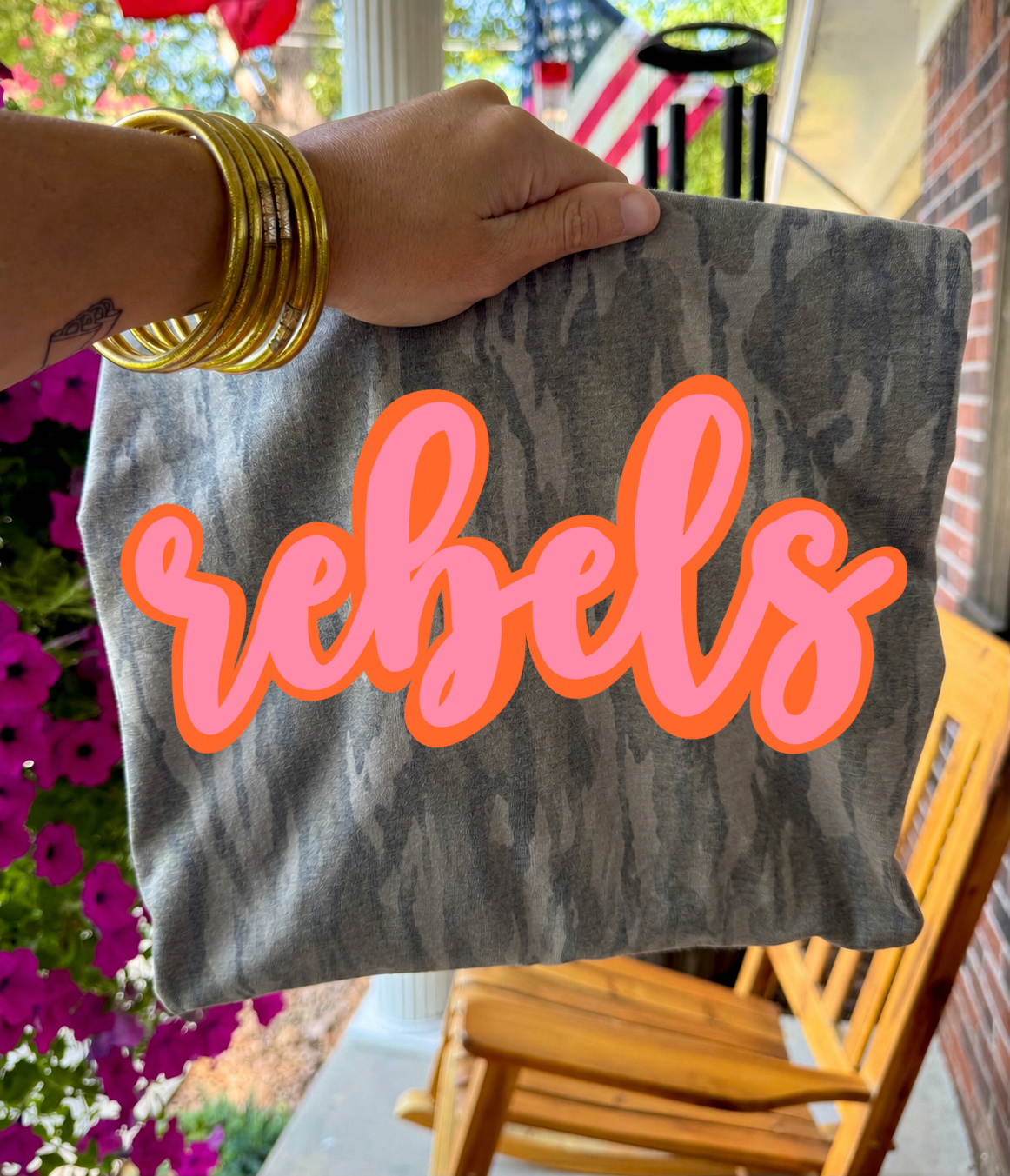 Rebels Bottomland Tee (Pink & Orange)