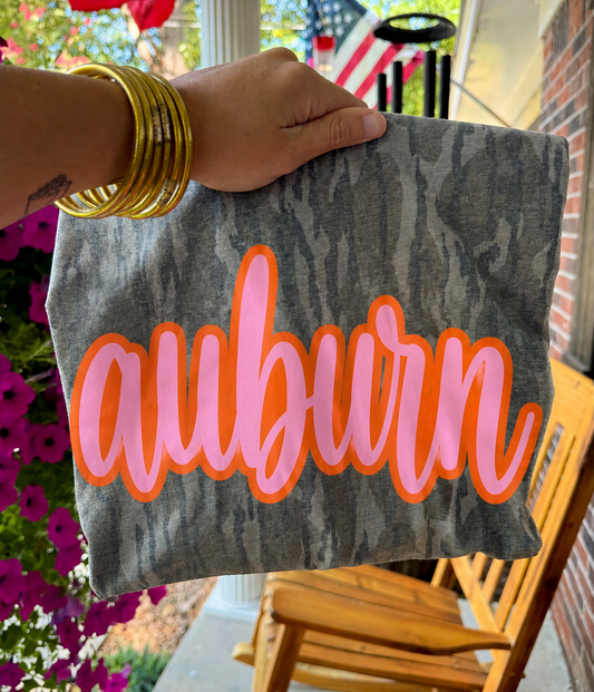 Auburn Bottomland Camo (Pink & Orange)