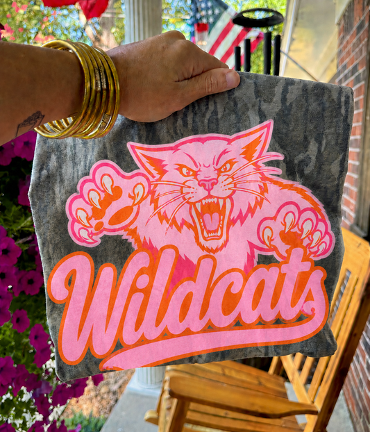 Wildcats Mascot Bottomland Camo (Pink & Orange)