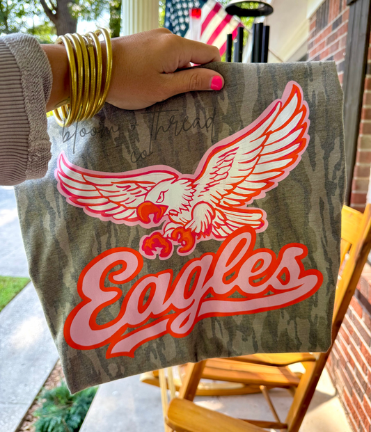 Eagles Mascot Bottomland Camo (Pink & Orange)