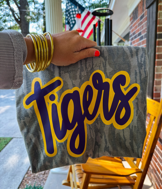 Tigers Bottomland Tee (Gold & Purple)